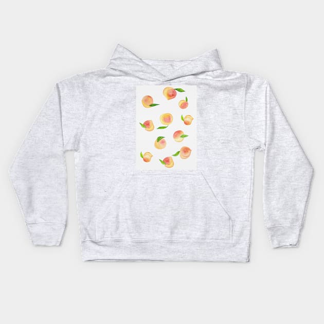 Fun Fall Peaches Kids Hoodie by kuallidesigns